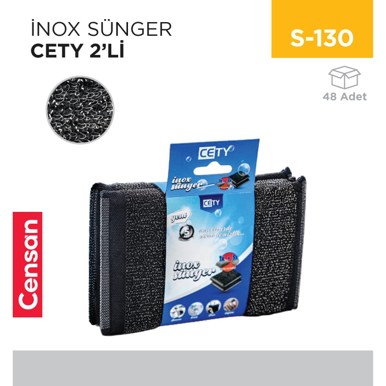 İnox Sünger Cety 2'li