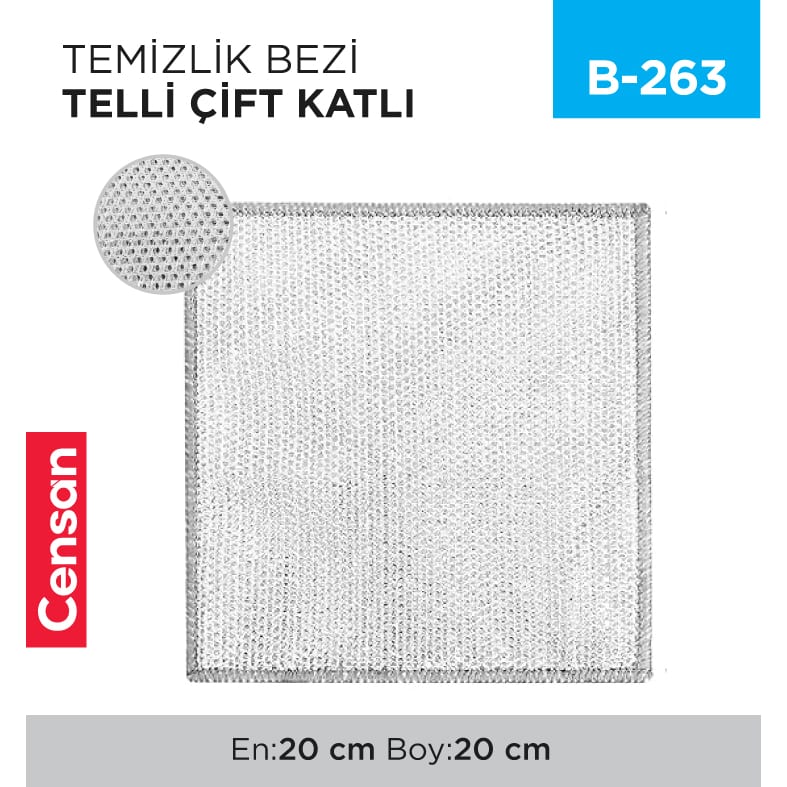 Temizlik Bezi Telli Çift Katlı