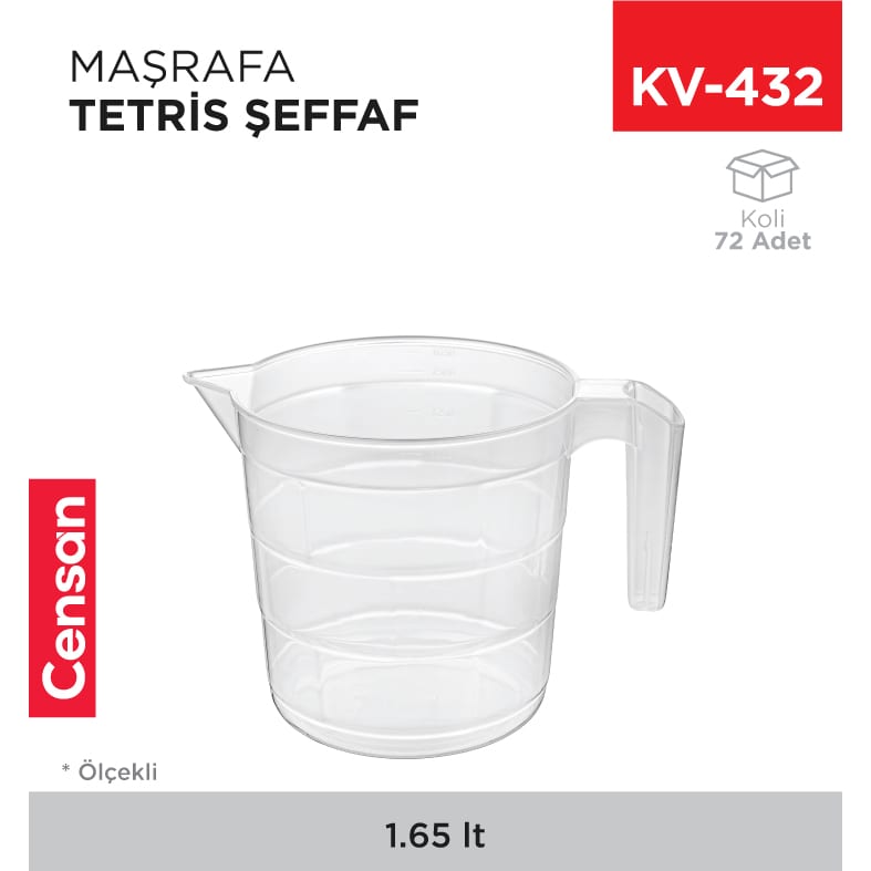Maşrapa Tetris Şeffaf (D 171)