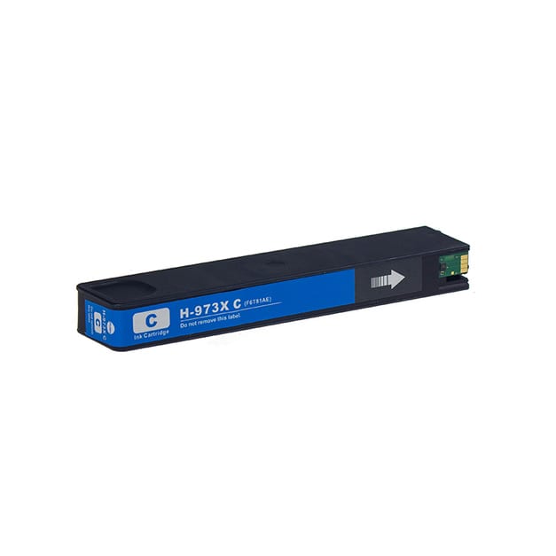 HP 973X F6T81AE karşılığı mavi cyan muadil PageWide kartuşu, 7.000 sayfa