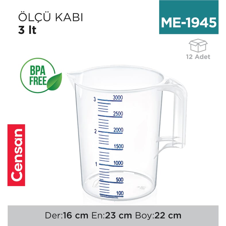 Ölçü Kabı 3 lt (4588)