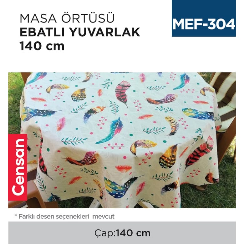 Masa Örtüsü Ebatlı 140 cm (Yuvarlak)