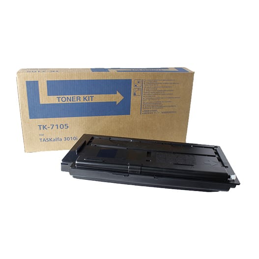 Kyocera TK-7105 karşılığı 20.000 sayfa Ultrafine toner tozlu siyah muadil toner, TASKalfa